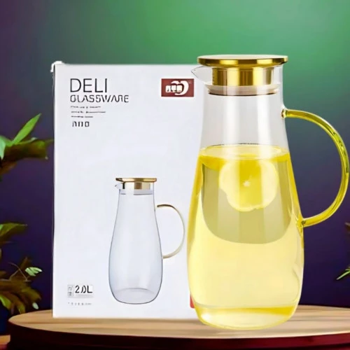 Deli Borosilicate Glass Water Juice Jug 2000ML bes...