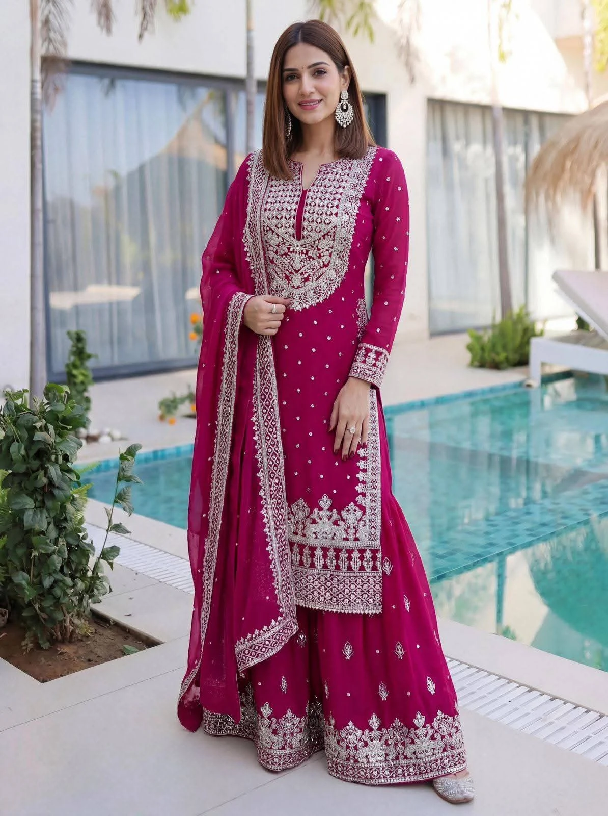 Premium Soft Jorjet Three piece