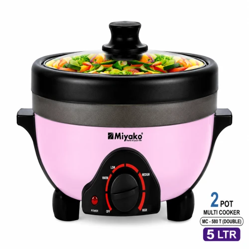 Miyako MC-580T Double Pot Multi Cooker 5L